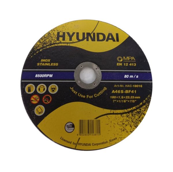 سنگ برش استیل فیبری مینی هیوندای 22.23*1/6*115 /HAC-1151