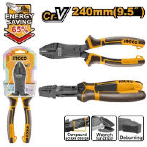 انبردست 9.5 اینچ فوق حرفه ای اینکو HCCP58240
